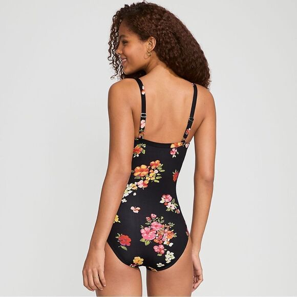 Land's End Sculpting Swim Suit One Piece Wave Technology Soft Cup Black Various - Picture 12 of 14